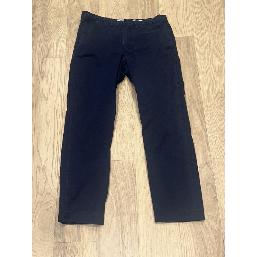 Polo Ralph Lauren Navy Polo Chino Pants Stretch Straight Fit 32x27 (Tag 34x30)